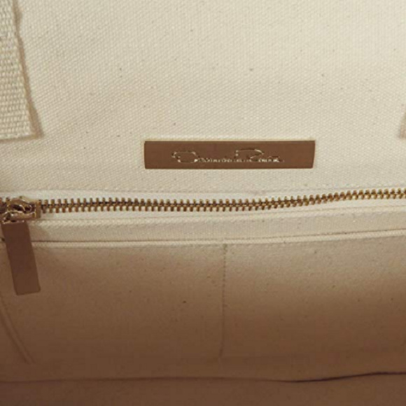 Oscar de la Renta Floral Macramé Print Canvas Tote - Picture 8 of 8